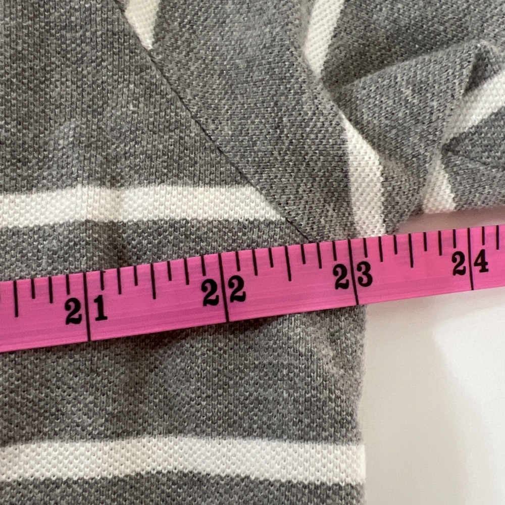 Polo Ralph Lauren Men's Gray White Striped Polo Shirt Size X Large Cotton - Picture 6 of 7